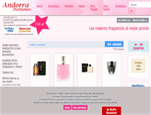 Tablet Screenshot of andorraperfumes.com
